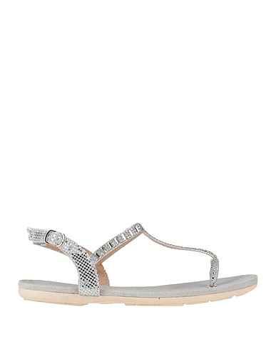 XTI Flip flops Silver Rubber