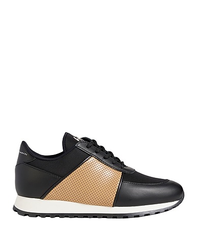 GIUSEPPE ZANOTTI Sneakers Beige Leather, Textile fibers