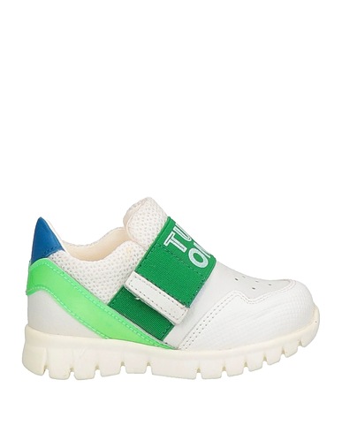 WALKEY Sneakers White Soft Leather, Textile fibers