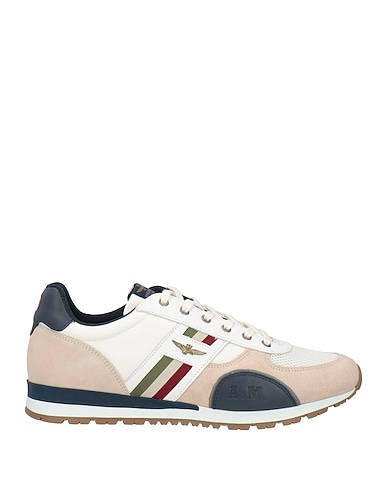 AERONAUTICA MILITARE Sneakers Cream Leather, Textile fibres