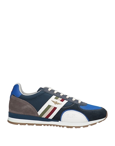 AERONAUTICA MILITARE Sneakers Navy blue Leather, Textile fibres