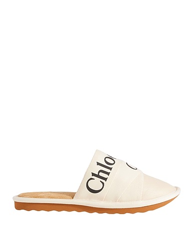 CHLOÉ Slides and slippers Cream 100% Textile fibers