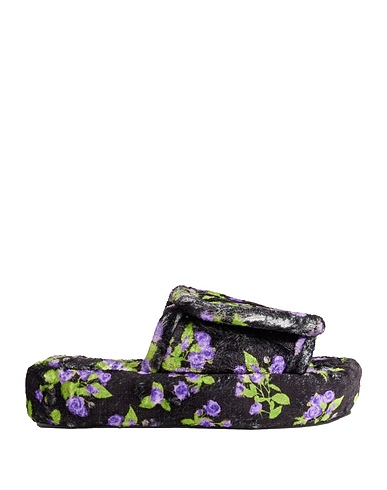 NATASHA ZINKO Sandals Black 100% Cotton