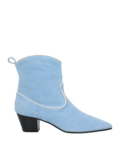 L' AUTRE CHOSE Ankle boot Light blue Leather
