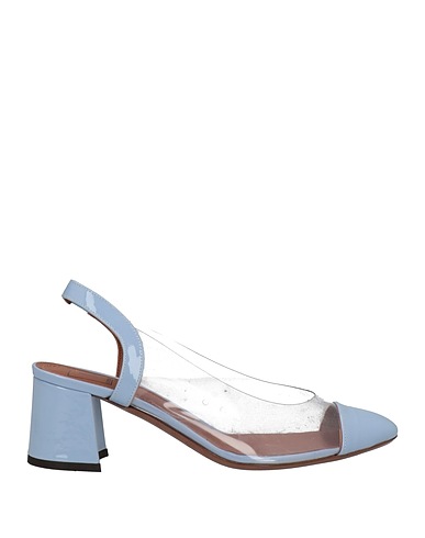 L' AUTRE CHOSE Pump Light blue Leather, PVC - Polyvinyl chloride