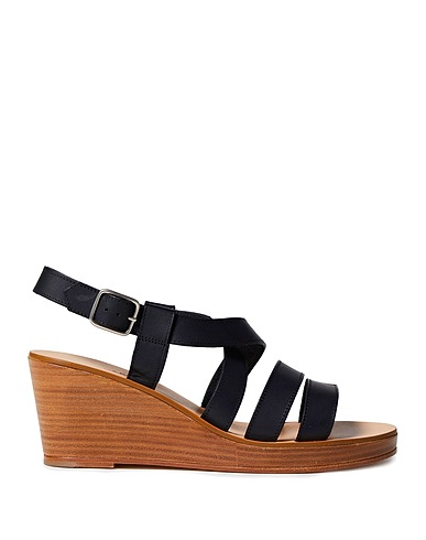 A.P.C. Sandals Black Soft Leather
