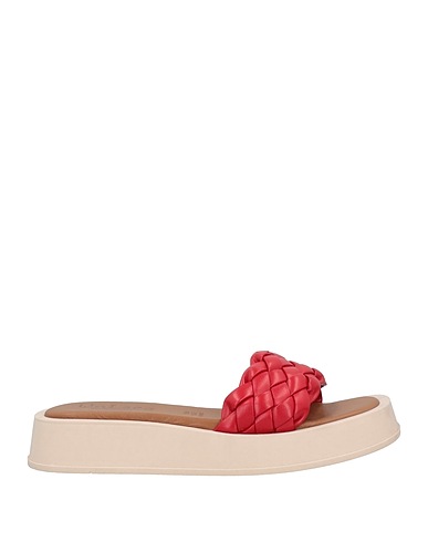 UNLACE Sandalen Ziegelrot Leder