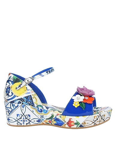 DOLCE&GABBANA Sandals Blue 100% Calfskin
