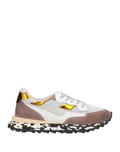HIDNANDER Sneakers White Leather, Textile fibres