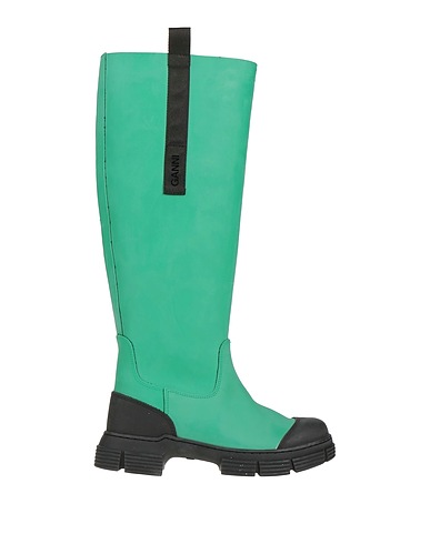 GANNI Boots Light green Rubber