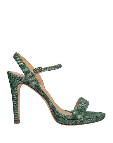 L'ARIANNA Sandals Green Textile fibres