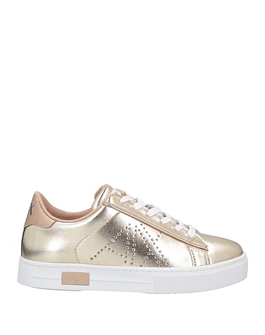 ARMANI EXCHANGE Sneakers Gold Leather, Plastic