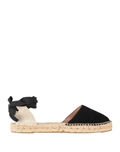 MANEBÍ Espadrilles Black Soft Leather, Textile fibers