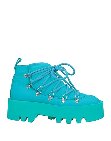 JW ANDERSON Ankle boot Turquoise Textile fibers