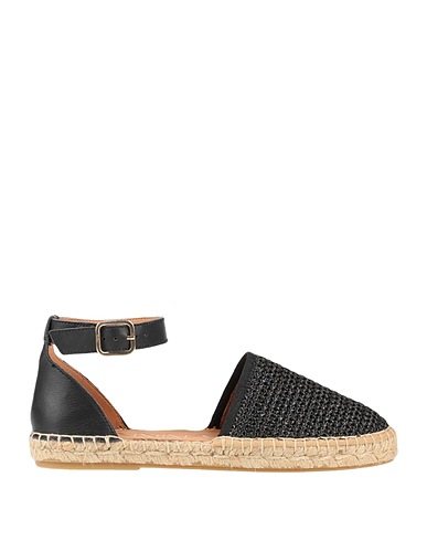 KANNA Espadrilles Black Textile fibres, Leather
