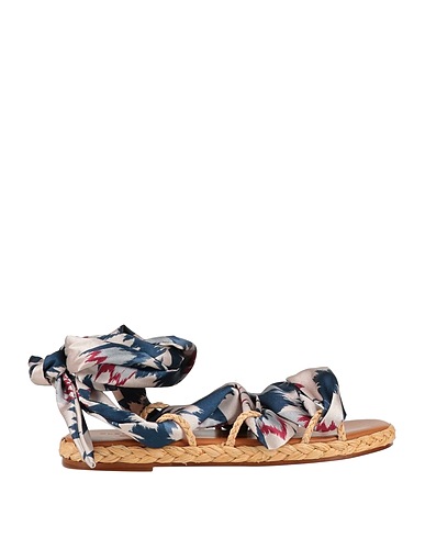 CLERGERIE Sandals Beige Textile fibers, Straw
