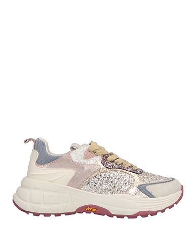LIU •JO Sneakers Gold Leather, Textile fibers