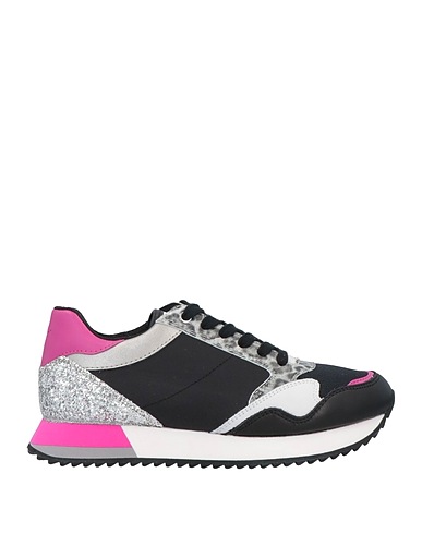GEOX Sneakers Black Textile fibers, Leather