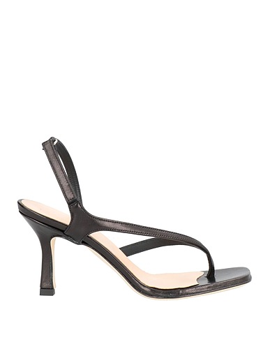 LUCA VALENTINI Flip flops Black Leather