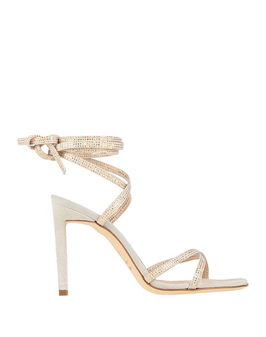 LUCA VALENTINI Sandals Light grey Leather