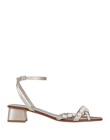 PEDRO GARCÍA Sandals Light grey Leather