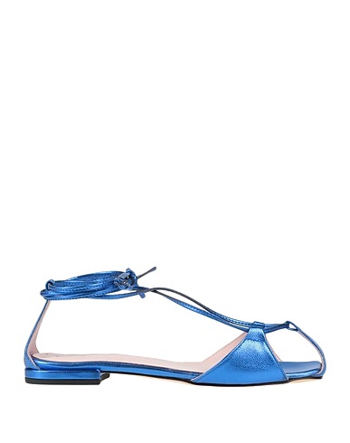 LUCA VALENTINI Sandals Bright blue Leather