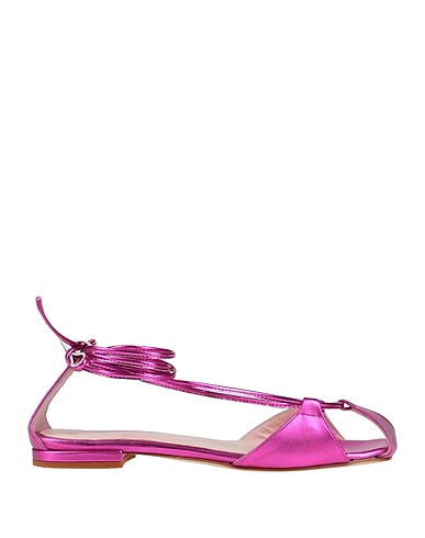 LUCA VALENTINI Sandals Fuchsia Leather