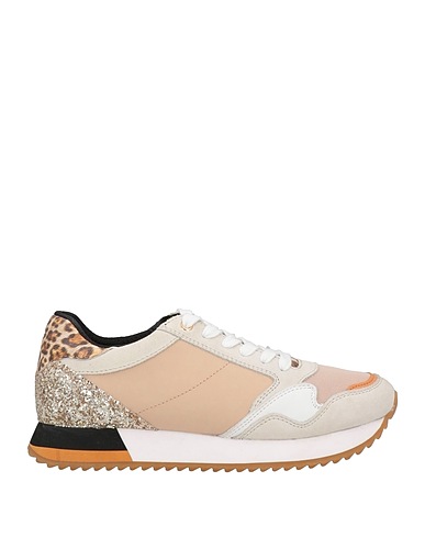 GEOX Sneakers Beige Textile fibers, Leather