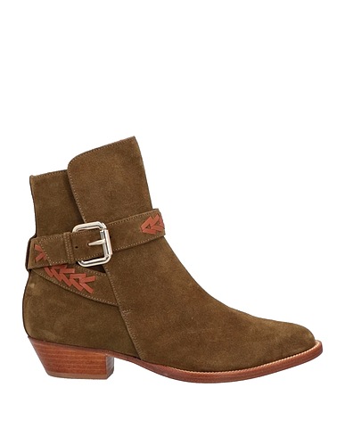 L' AUTRE CHOSE Ankle boot Military green Leather