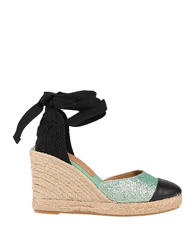 KANNA Espadrilles Black Leather, Textile fibers
