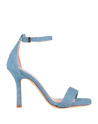 LUCA VALENTINI Sandals Light blue Leather