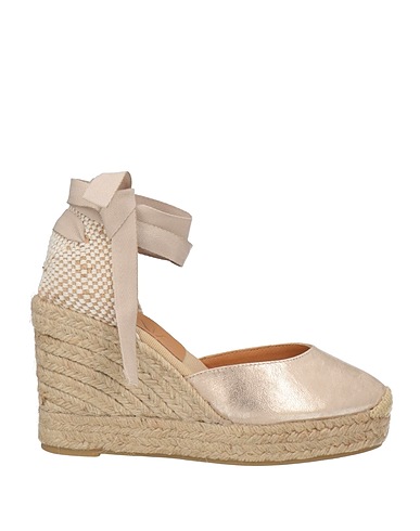 KANNA Espadrilles Platin Leder