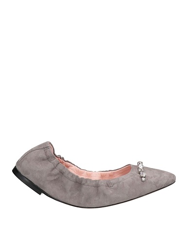 LANCEL Ballet flats Grey Leather