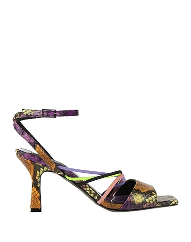 MSGM Sandals Purple Leather