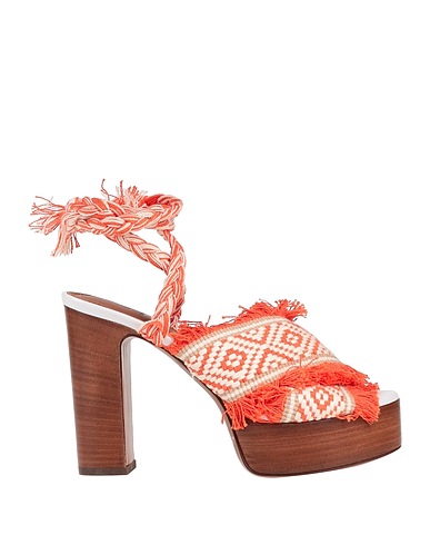 L' AUTRE CHOSE Sandals Orange Textile fibers