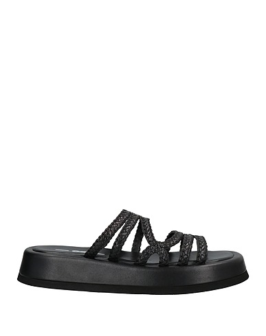 PAS DE ROUGE Sandals Black Leather