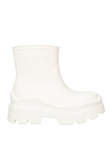 MSGM Stivaletti Bianco Gomma