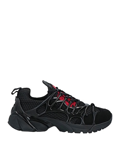 44 LABEL GROUP Sneakers Negro Fibras textiles, Cuero