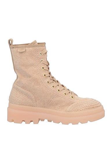 L' AUTRE CHOSE Ankle boot Beige Textile fibers, Leather
