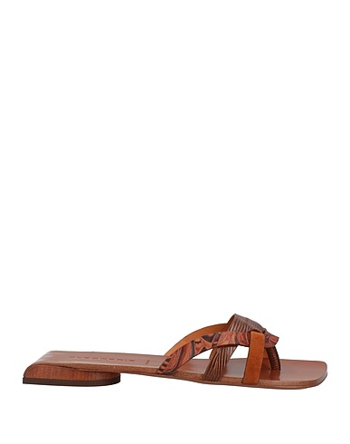 CLERGERIE Flip flops Brown Leather