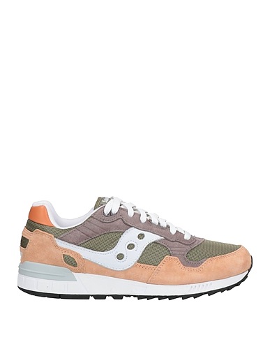 SAUCONY Sneakers Military green Soft Leather, Textile fibres