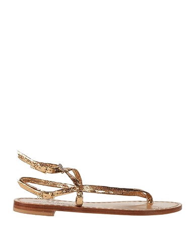 EMANUELA CARUSO Capri Dianetten Gold Leder