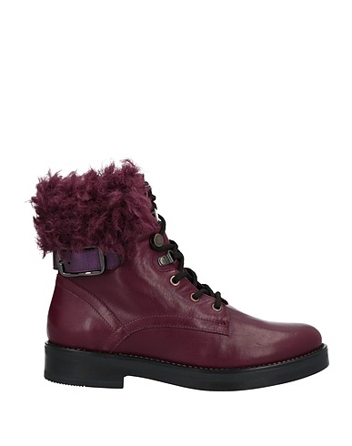 PAOLA FERRI Stiefelette Pflaume Leder, Andere Fasern
