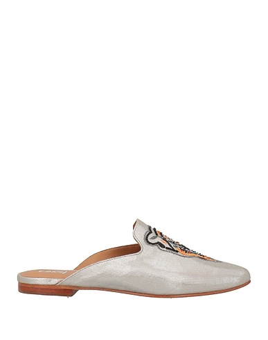 CORAL BLUE Mule e zoccoli Argento Fibre tessili