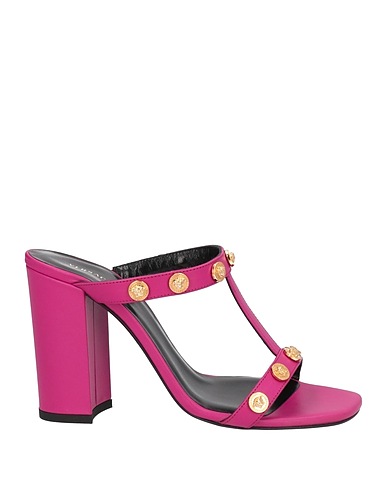 VERSACE Sandals Purple Calfskin