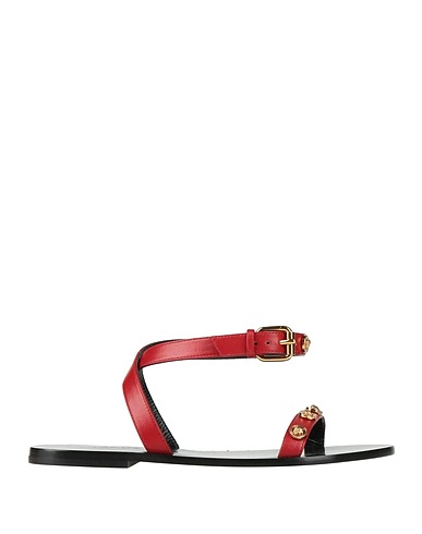 VERSACE Sandalen Ziegelrot Leder