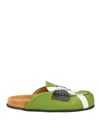 COLLEGE Mule e zoccoli Verde Pelle