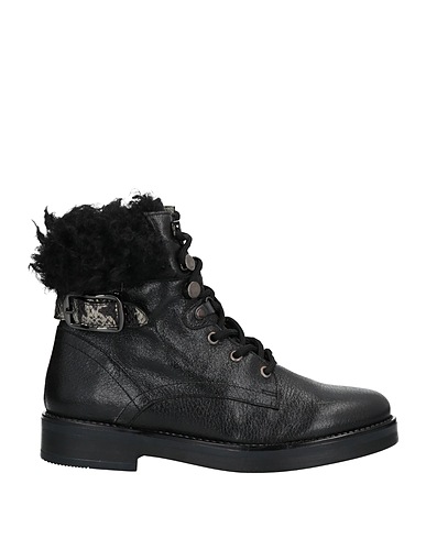 PAOLA FERRI Ankle boot Black Soft Leather, Hemp