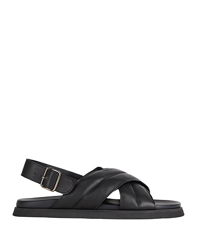 ATTIMONELLI'S Sandals Black Calfskin
