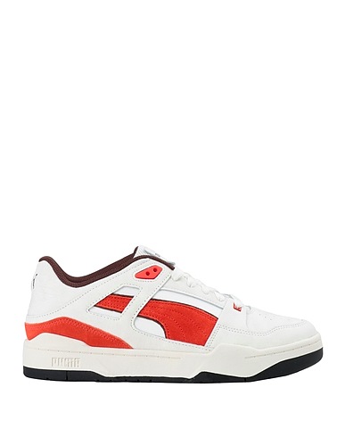 PUMA Sneakers White Leather, Textile fibers